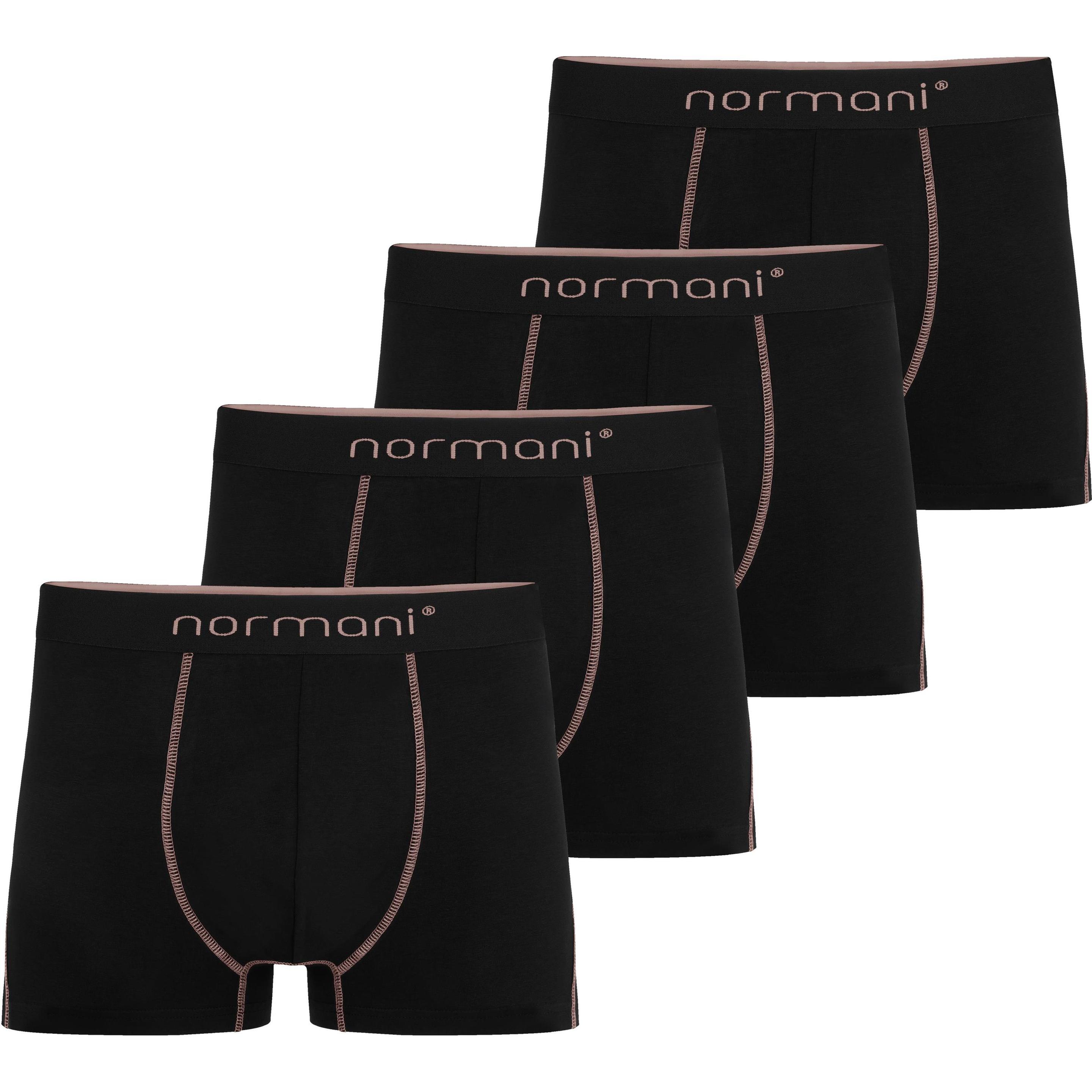 Normani, Herren, Unterhosen, 4 Herren Boxershorts aus Baumwolle - 9307, Rosa, (XXL, 4er Pack)