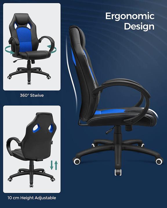 Immagine prodotto Songmics Sedia da gioco Nero Blu