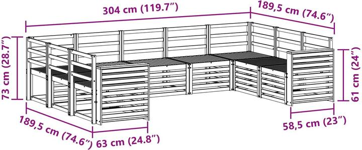 Produktbild vidaXL Outdoor-Sofa
