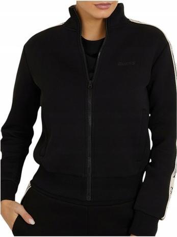 Actual product image Guess Britney Damen Sweatshirt mit durchgehendem Reissverschluss, Schwarz (M)