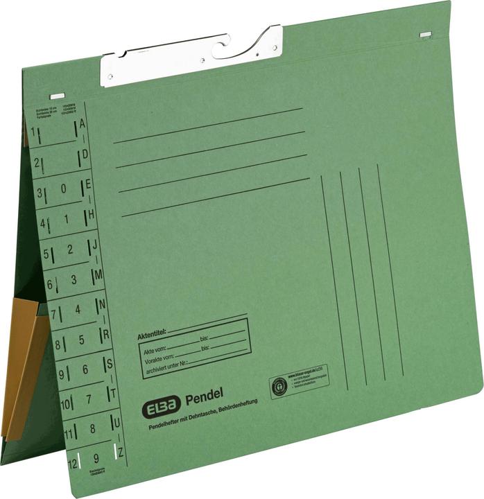Image du produit Elba Classeur à levier avec pochette, DIN A4, carton manila, vert (A4, 1 x)