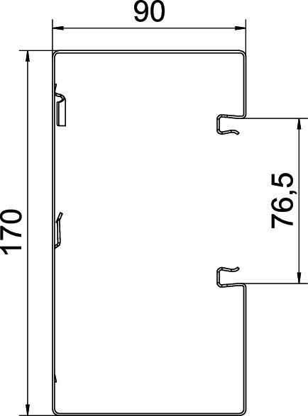 Produktbild OBO Bettermann OBO GS-A90170RW GerÃ¤teeinbaukanal asymm. 90x170x2000 St FS r (200 cm)
