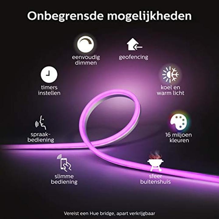 Actual product image Philips Hue LED Stripe Lightstrip Outdoor (DE Plug) (Multicoloured, 200 cm, Outdoor)