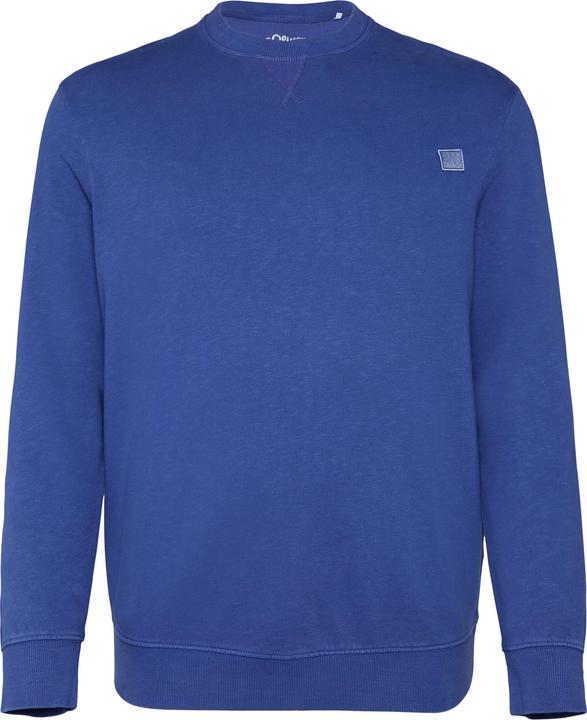 Produktbild s.Oliver Sweatshirt Sweatshirt mit Garment Dye und Logo-Detail (5XL)