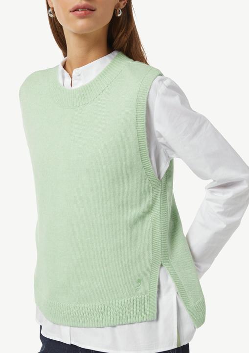 Comma Strickpullunder Strickpullunder mit seitlichem Schlitz und Logo-Detail