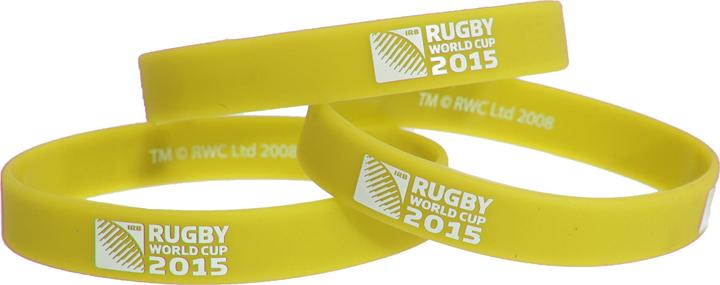 Immagine prodotto Rugby World Cup Bracciale in gomma con design 2015 3 pezzi (100% silicone)