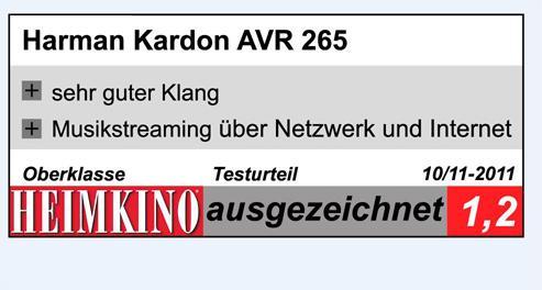 Produktbild Harman/Kardon AVR 265, 3D 7.1 AV-Receiver, ARC, DLNA (7.1 Kanal)