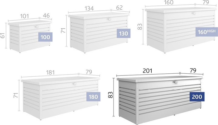 Actual product image Biohort LeisureBox 200, silver metallic