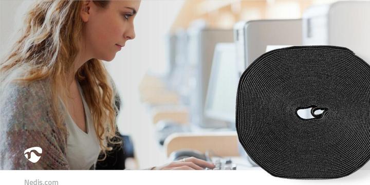 Image du produit Nedis Rouleau de velcro pour câbles 910 x 1.6 cm Noir Unisexe (16 mm)