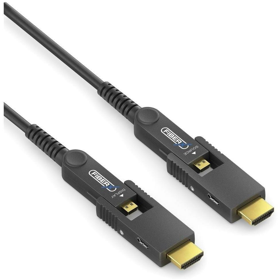 Purelink FiberX Serie - Micro HDMI/HDMI 4K Glasfaser Verlängerung - 5m (5 m, HDMI), Video Kabel