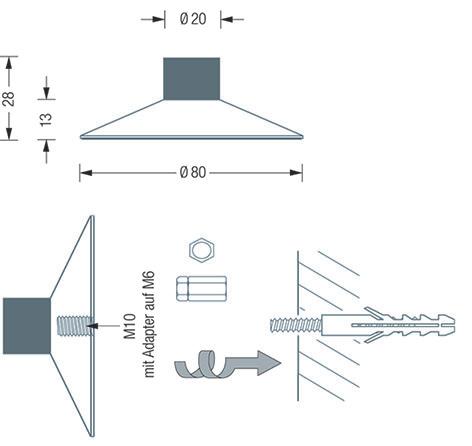Actual product image Phos Volcanino doorstop TSB 80-13 (1 pcs.)