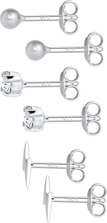 Image du produit Elli Éclair, boucles d'oreilles en cristal, boule (Cristal de verre, Argent sterling 925)