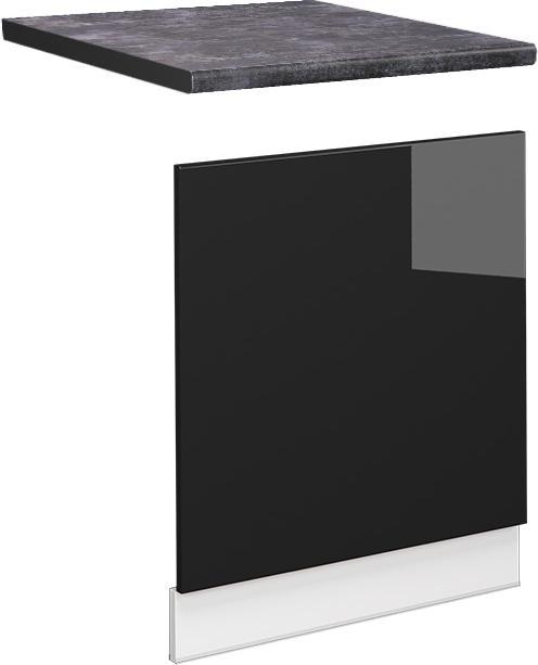 Anthrazit, Schwarz Eiche hochglanz, Weiss