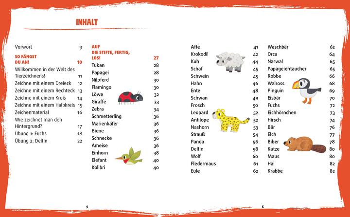 Actual product image Tiere zeichnen für Kids – Über 100 kunterbunte Lieblingstie