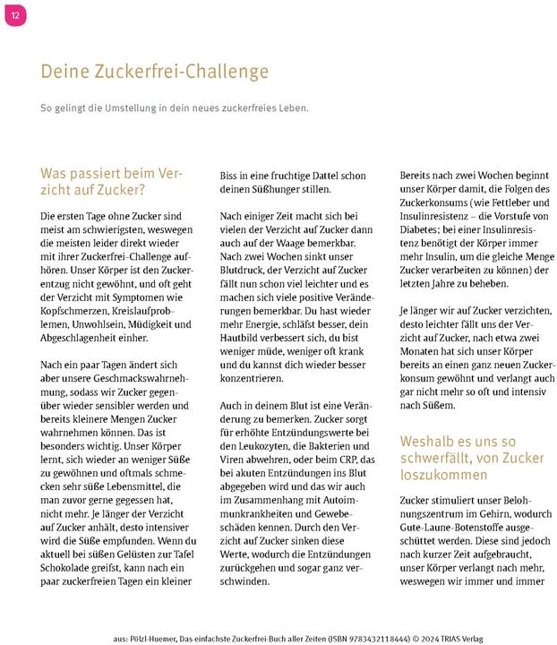 Produktbild Das einfachste Zuckerfrei-Buch aller Zeiten (Deutsch, Stefanie Pölzl-Huemer, 2024)