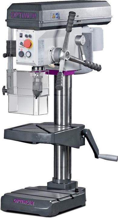 Opti Tischbohrmaschine B 24 H 24 (S235JR) mm MK2 350-4000 min-¹ mit Not-Halt-Schalter
