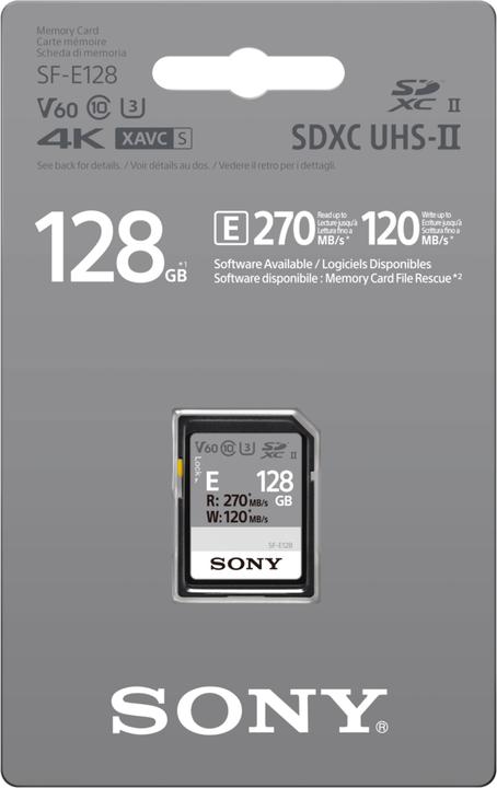 Produktbild Sony SF-E series (128 GB, SDXC, U3, UHS-II)
