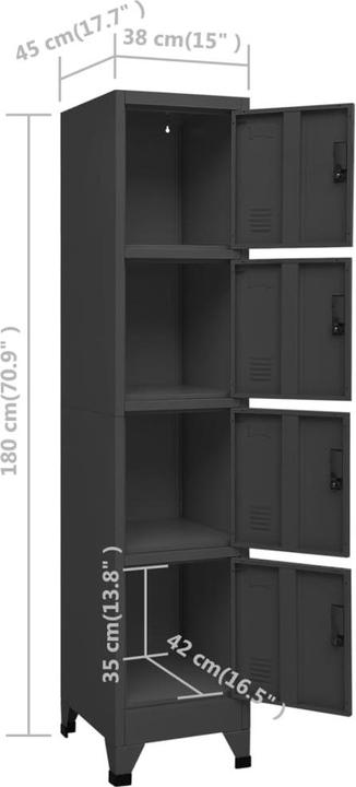 Actual product image vidaXL Archibaldo (38 x 45 x 180 cm)