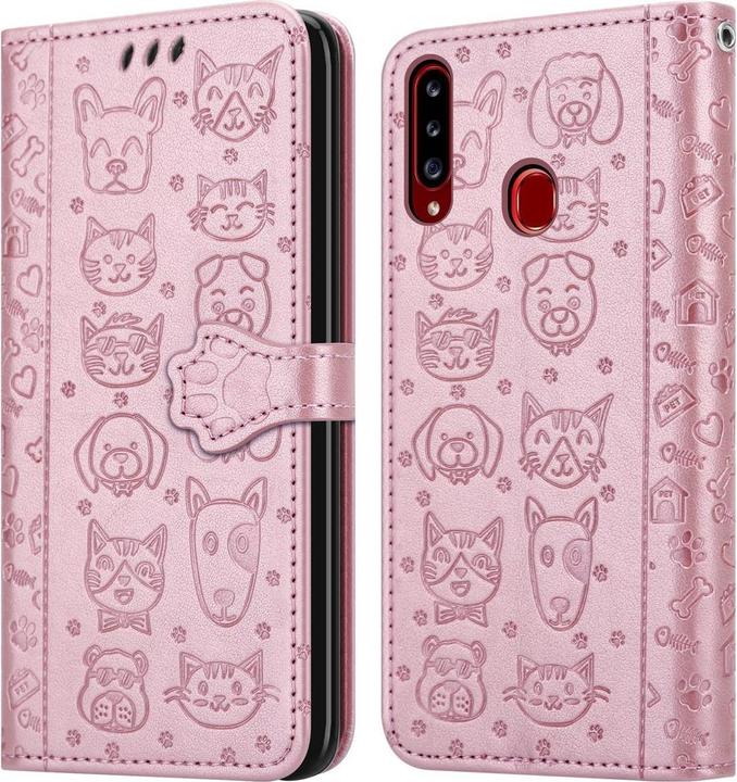 Actual product image Cadorabo Book Dogs & Cats Cover (Samsung Galaxy A20s)