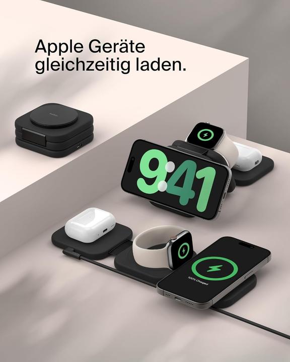 Produktbild Belkin BoostCharge Pro 3-in-1 Qi2 Ladestation (15 W)