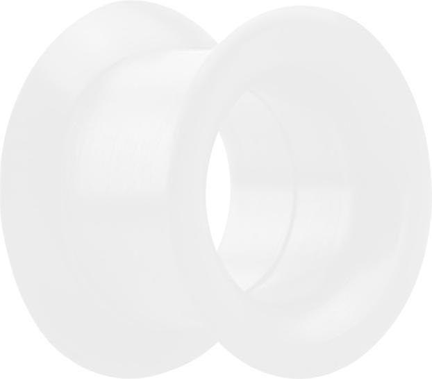 Image du produit Star Piercing Flared Tunnel épais blanc (Silicone, sans laiton)