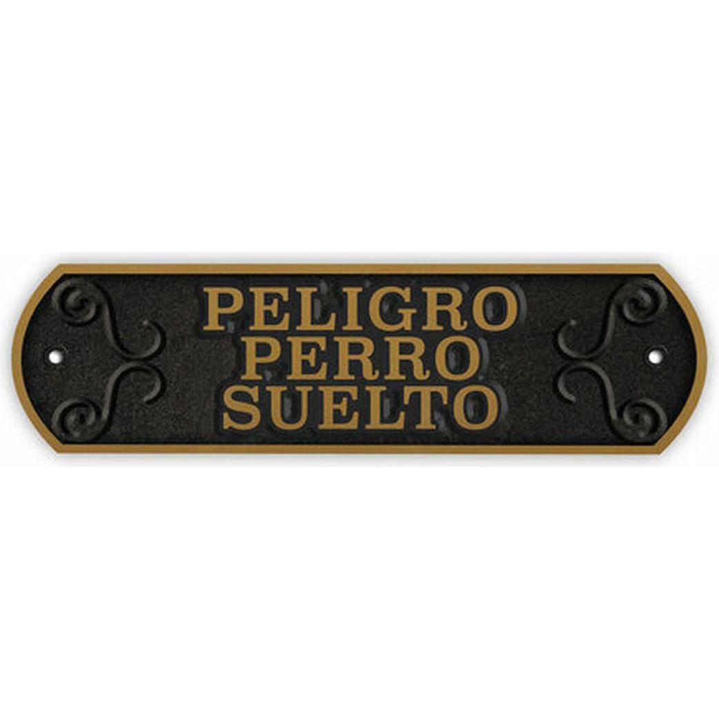 Magnet & Steel, Decorazione murale, Schild Peligro perro Suelto 24 x 7,2 cm