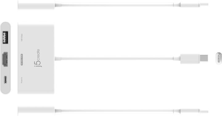 Image du produit j5Create JCA399-N, USB 3.2 Gen 2 (3.1 Gen 2) Type-C, HDMI, USB 3.2 Gen 2 (3.1 Gen 2) Type-A, USB 3.2 (USB-C, 3 ports)