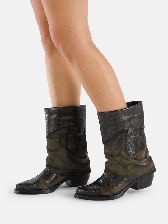Produktbild Felmini CRETA D608, der respektlose Cowboystiefel von, ist mit Metallic-Lederteilen ausgestattet, di (36)
