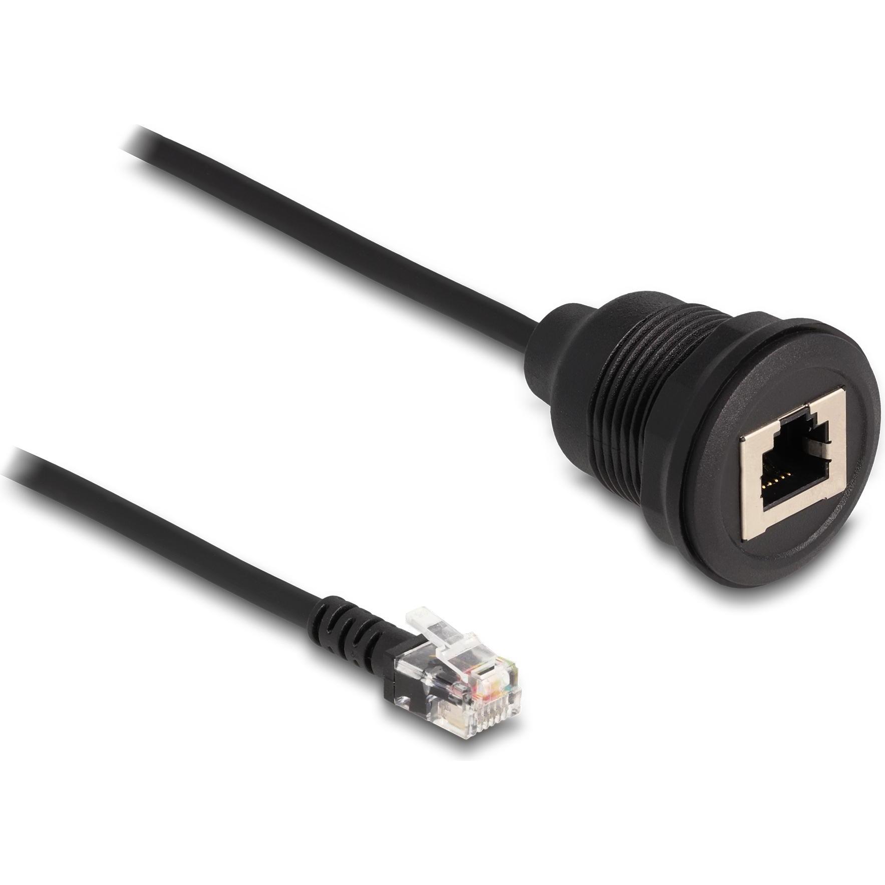 Thumbnail - Delock Kabel RJ12 Stecker zu RJ12 Buchse zum Einbau 30 cm sc, Telefon Zubehör