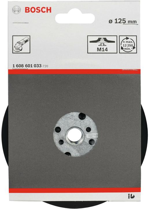 Produktbild Bosch Professional Zubehör PRO Backing Pad weich, 125 mm, M14, weich (P60)