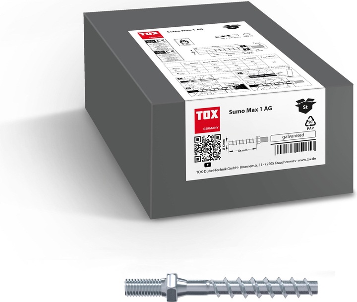 Produktbild Tox Schraubanker Sumo Max 1 6x35 AG (100 Stk.) (100 Stk.)