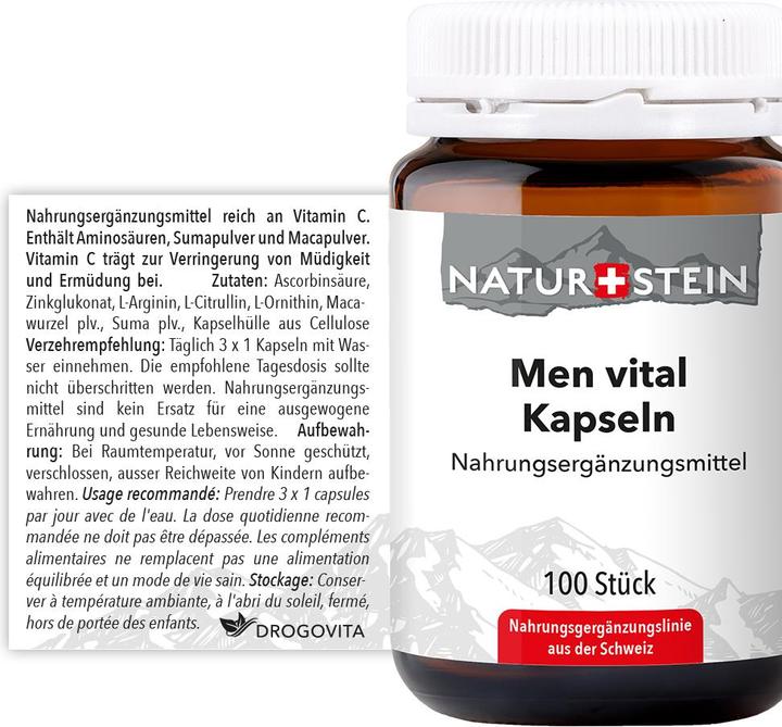 Actual product image Naturstein Men Vital Capsule (100 Piece, Capsules, 163 g)