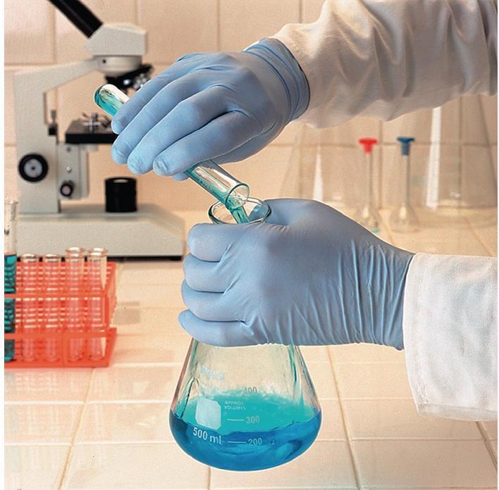 Produktbild Ansell Gummihandschuhe, blau, L (8.5, L)