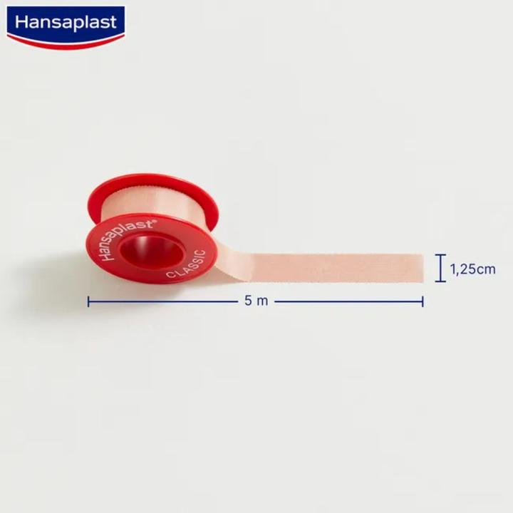 Actual product image Hansaplast Fixierpflaster Classic 5m x 1,25cm (1x)