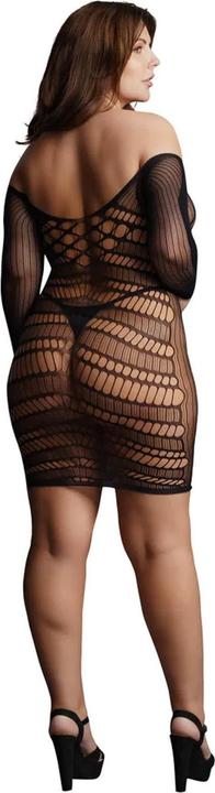 Actual product image Le Désir Contrast Net Long Sleeved Mini Dress (5XL, XXL)