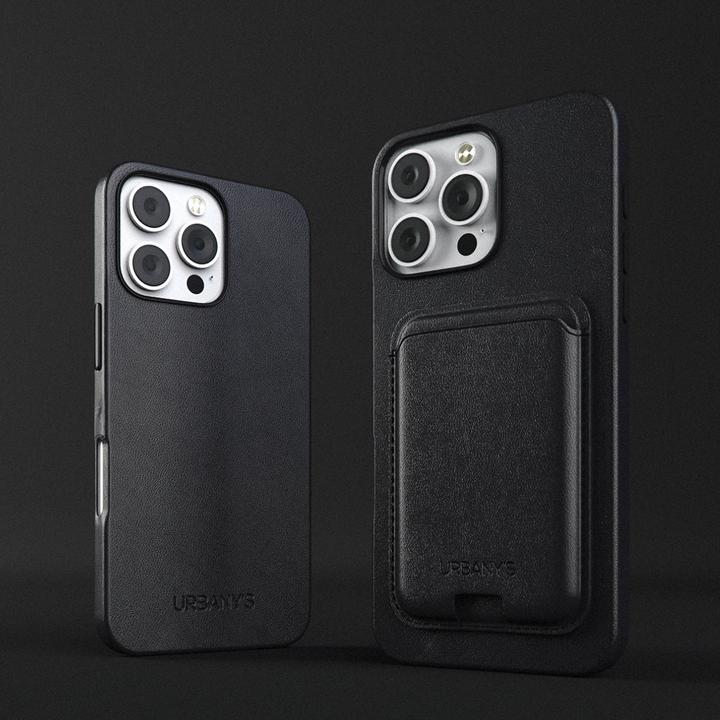 Produktbild Urbany's MagSafe Backcover aus veganem Leder Schwarz (Apple iPhone 17 Pro Max)