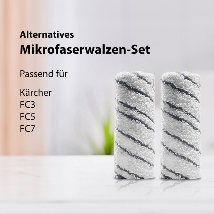 Produktbild Alternatives Walzen-Set Kärcher FC3 FC5 FC7 Mikrofaserwalzen 2er-Pack