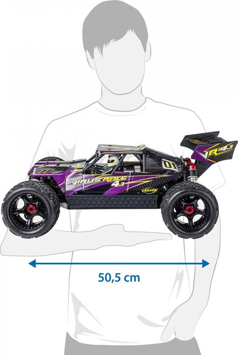 Actual product image Carson 1:8 Virus Race 4.3 4S bl. 100% RTR purple (RTR Ready-to-Run)