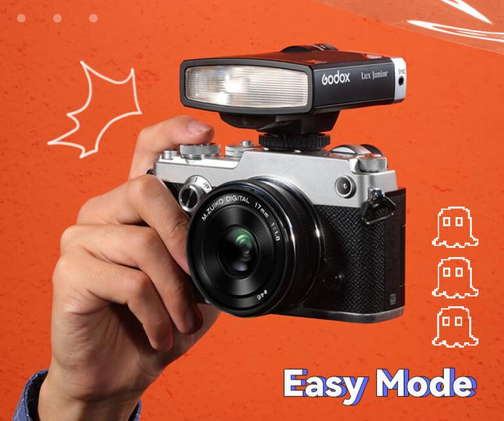 Produktbild Godox Lux Junior (Aufsteckblitz, Fujifilm, Olympus, Canon, Nikon, Sony)