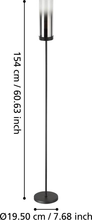 Image du produit EGLO Lampadaire Toothill noir (E27)