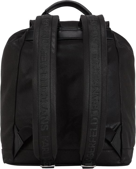 Actual product image Karl Lagerfeld Utility Coated Denim Backpack with Adjustable Straps