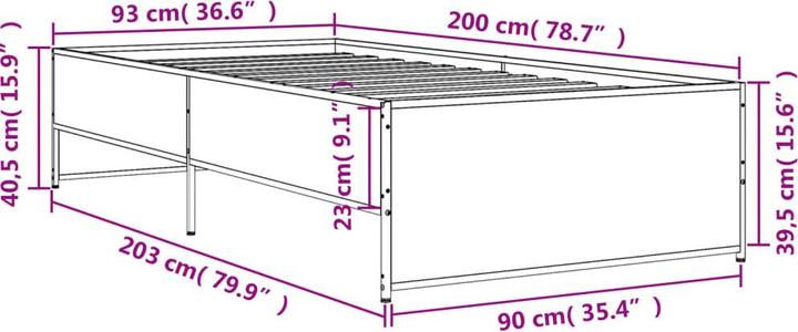 Image du produit vidaXL Bettgestell (140 x 190 cm)
