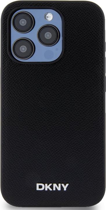 Produktbild DKNY PU Leather Silver Metal Logo Magsafe Case for iPhone 15 Pro Max Black (Apple iPhone 15 Pro Max)