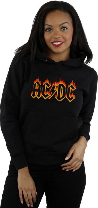 Immagine prodotto AC/DC Flames Logo Felpa con Cappuccio Donna (L)