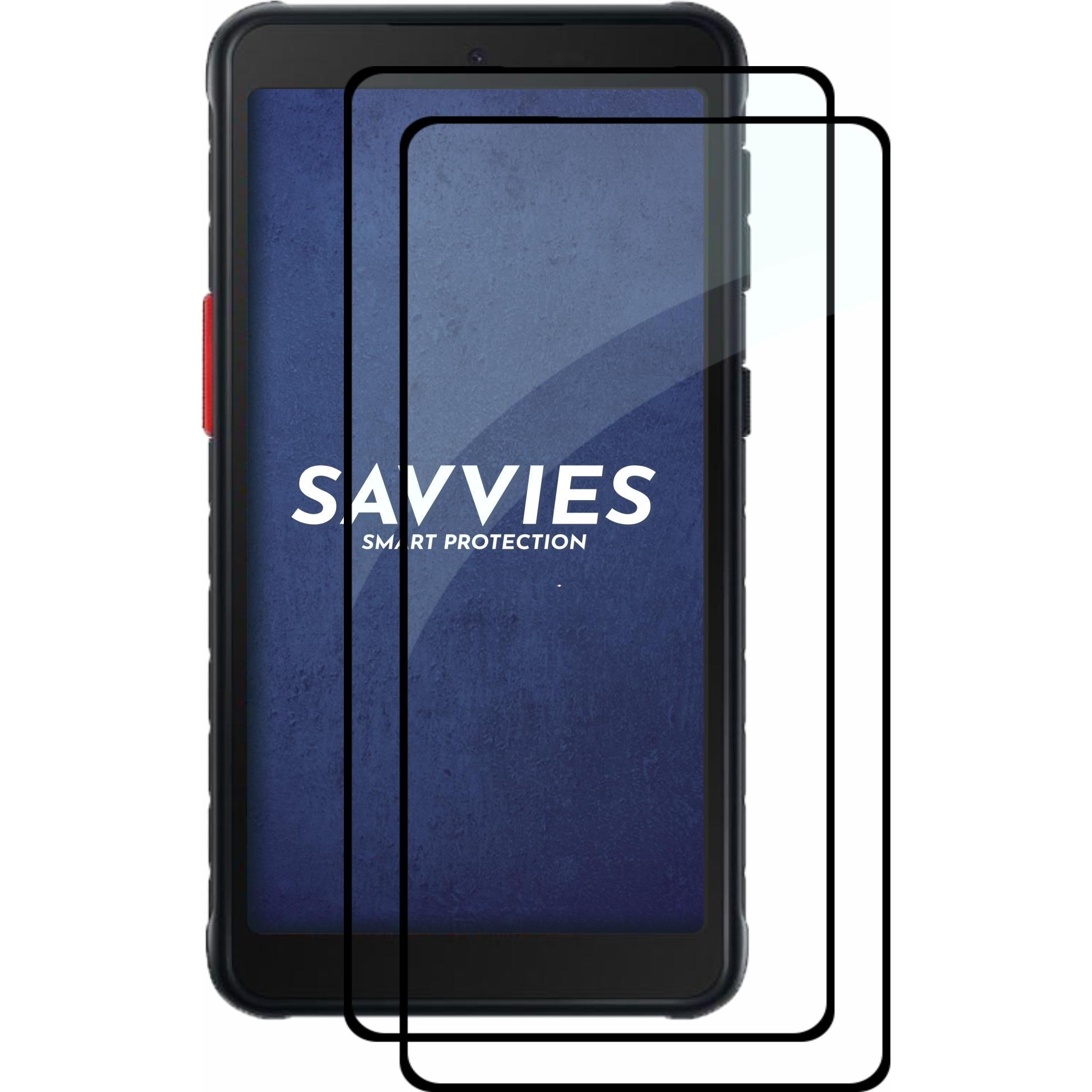 Thumbnail - Savvies Full-Screen Displayschutz Panzerglas Schutzglas (2 Stück, Samsung Galaxy Xcover 5), Smartphone Schutzfolie, Tran...