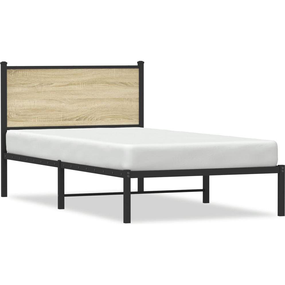 VidaXL, Bett, Bettgestell mit Kopfteil (100 x 200 cm)
