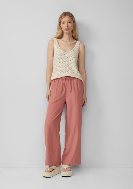 Image du produit S.Oliver Hose Leinenmixhose mit Gummizug und weitem Bein (W38/L34)