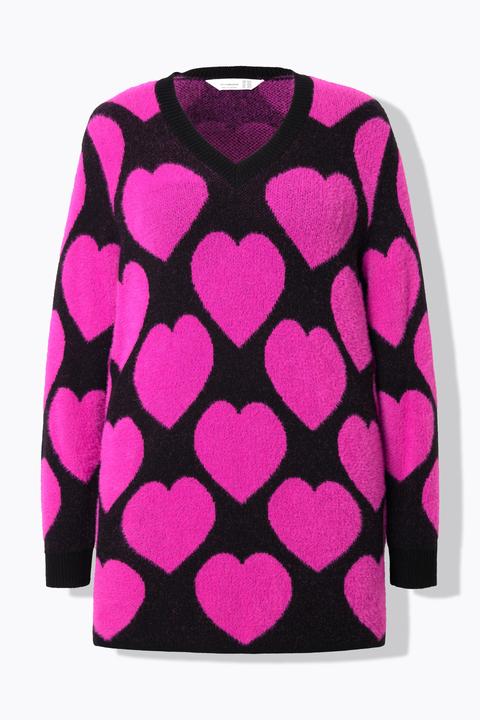 Produktbild Miamoda Pullover, weicher Feinstrick, Herzmuster (54)