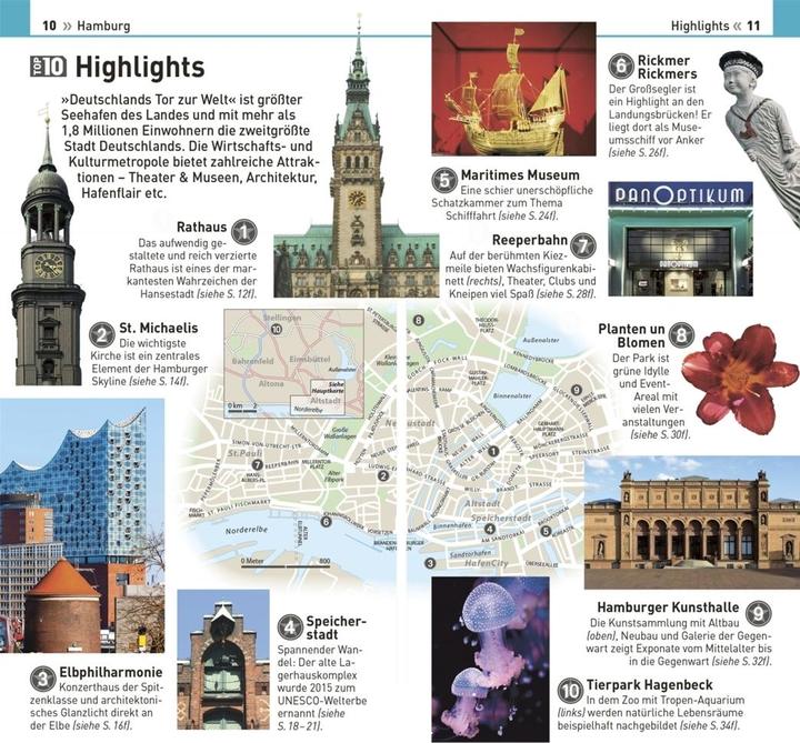 Produktbild TOP10 Reiseführer Hamburg (Deutsch, Gerhard Bruschke, 2023)