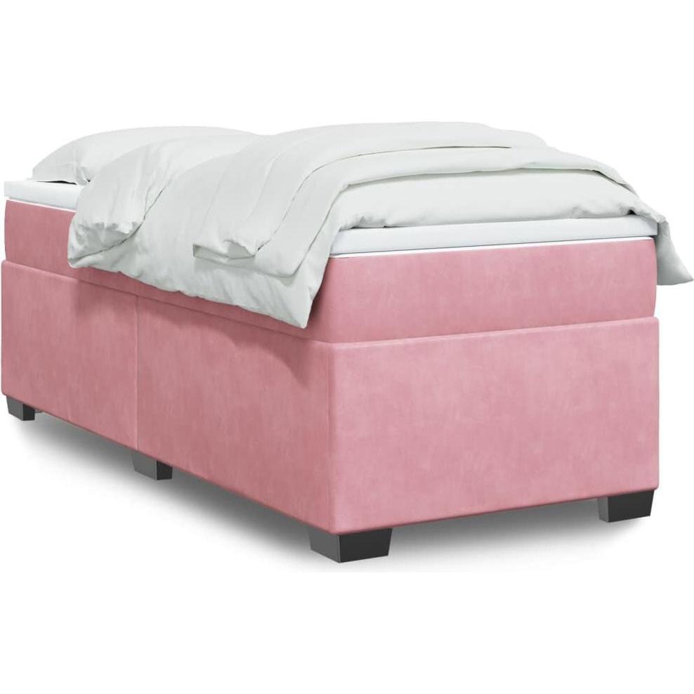VidaXL, Bett, Bo x springbett mit Matratze 90 x 200 cm Samt (90 x 200 cm)